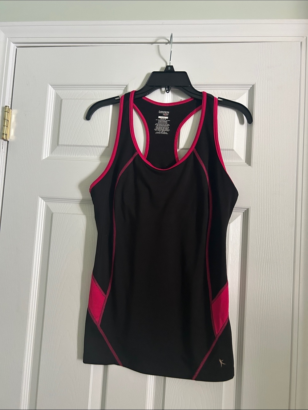 Danskin Black Tank with Hot Pink Trim